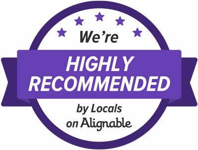 recommended by locals on alignable badge