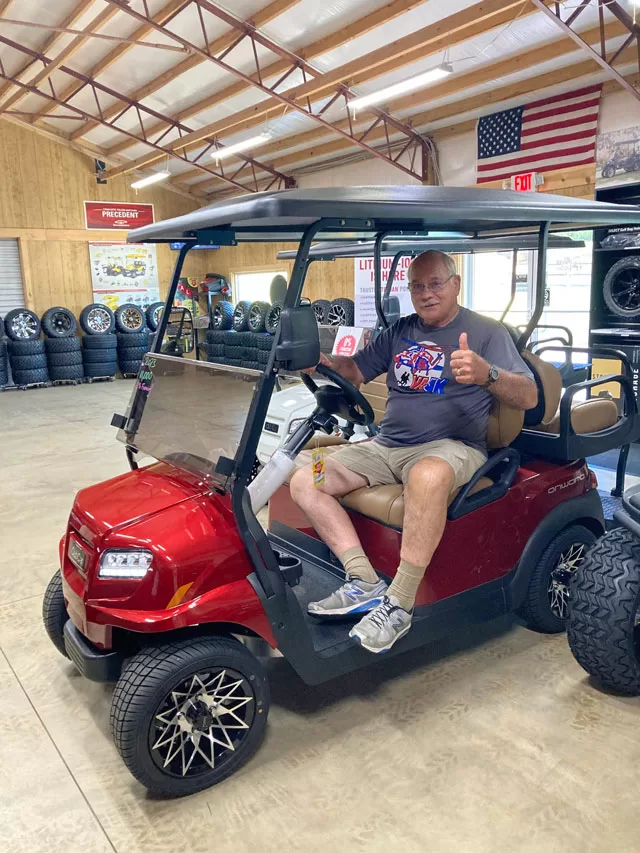 happy golf cart customer