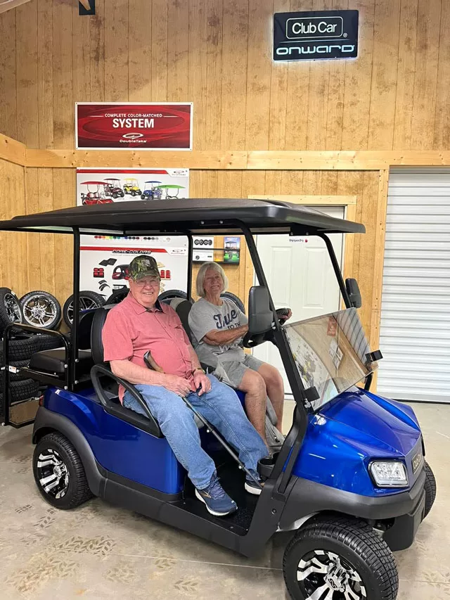 happy golf cart customers at Allison Golf Cars